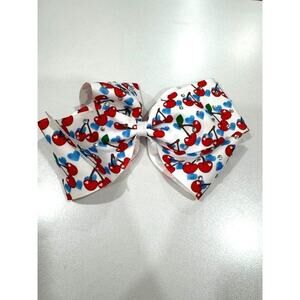 Cherry Bedazzled Hair Bow
